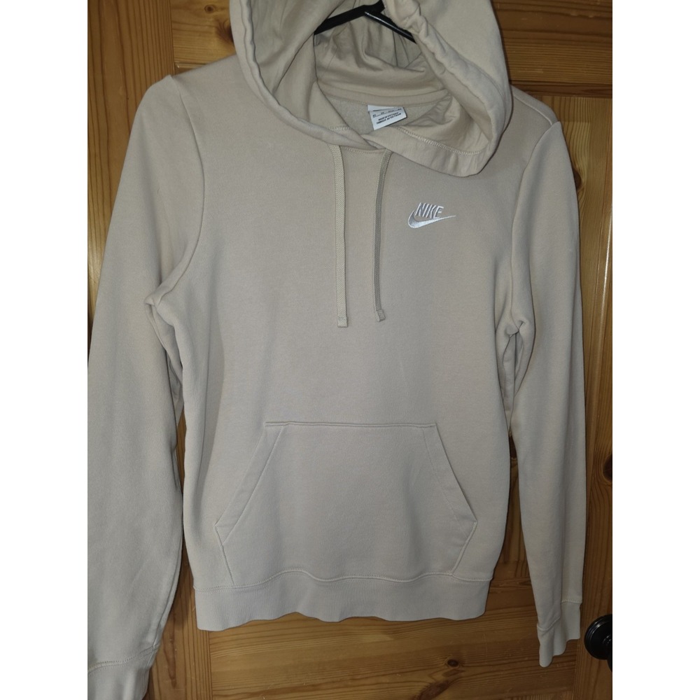 Nike Sportswear Club Fleece Pullover Hoodie Beige Oatmeal XS DQ5775-141